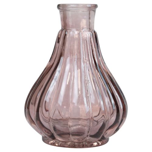 položky Váza ružová sklenená váza baňatá dekoratívna váza sklenená Ø8,5cm V11,5cm