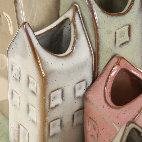 položky Sada mini váz, farebné domčeky na dekoráciu stola, 14 cm