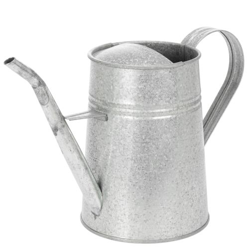 Pozinkovaná ozdobná krhlica na polievanie, kovová, sivá, vintage vzhľad, 1,7 l, V 23 cm, na štýlové kvetinové dekorácie a kvetináče kúpiť | Floristik24.sk