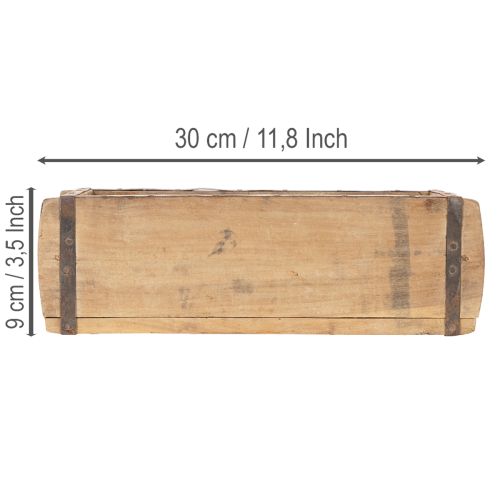 Vintage drevený kvetináč v tvare tehly, drevo 30 cm | Floristik24.sk