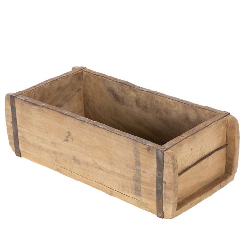 Vintage drevený kvetináč v tvare tehly, drevo 30 cm | Floristik24.sk