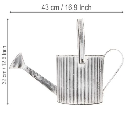 Vintage kvetináč Ø17cm, dekoratívna krhlica, kovový kvetináč v štýle shabby chic | Floristik24.sk