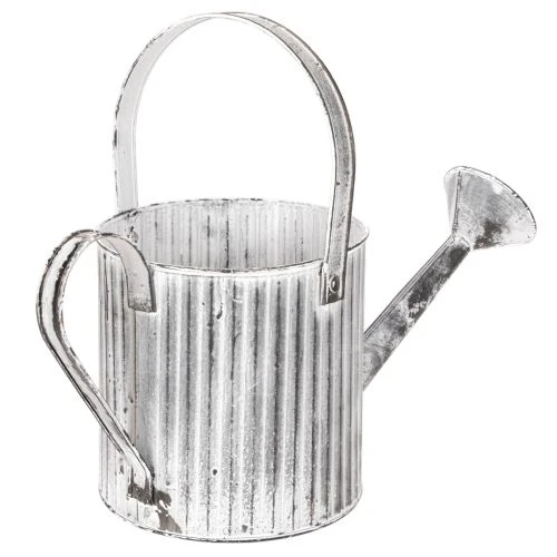 Vintage kvetináč Ø17cm, dekoratívna krhlica, kovový kvetináč v štýle shabby chic | Floristik24.sk
