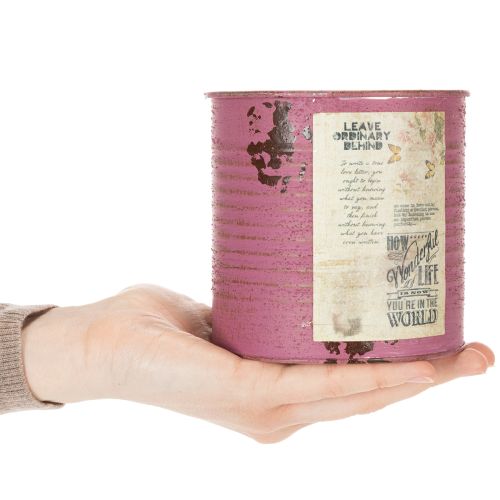 položky Dekoratívny vintage kvetináč fialový kovový letný Ø11cm V10,5cm