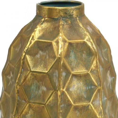 položky Vintage váza zlatá váza na kvety voštinový vzhľad Ø23cm V39cm