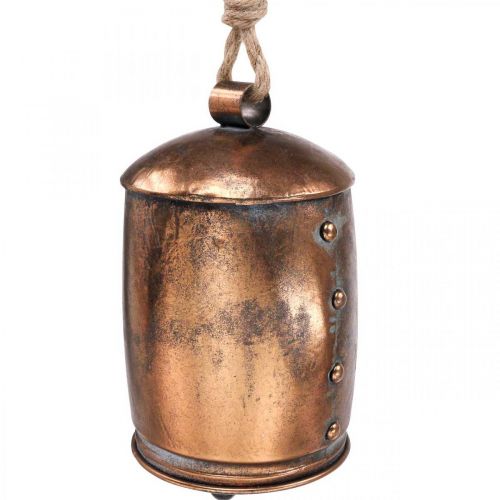 položky Deko vešiak deko zvonček kovový medený vintage Ø13,5cm 49cm