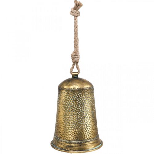 Deco zvonček kovový mosadzný vintage Ø25cm V34cm
