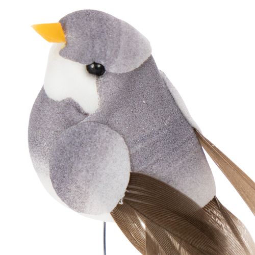 položky Dekoratívne vtáky, umelá bytová dekorácia, jarná príležitosť, s farebným perím, vyrobené z plastu, 5 cm, 18 kusov