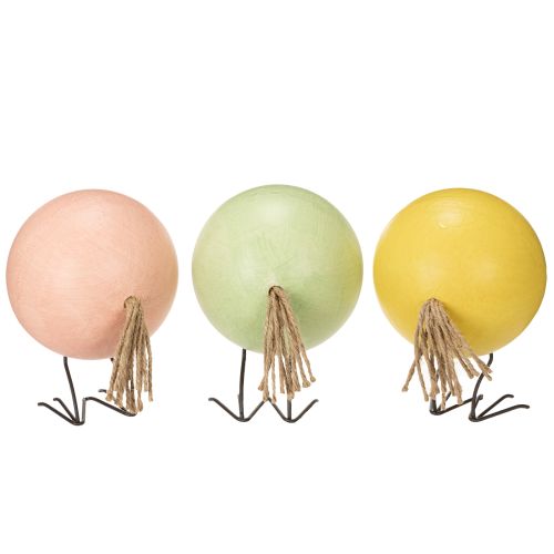 položky Dekoratívne figúrky kuriatok ako veselý pútač pozornosti na jar a Veľkú noc, 12 cm, 3 kusy