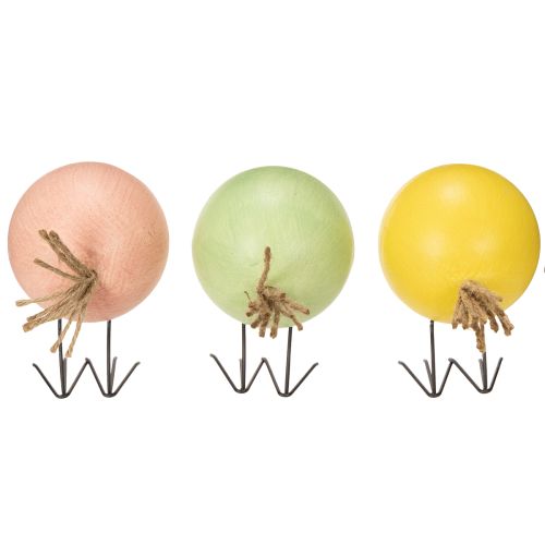 položky Dekoratívne figúrky kuriatok s okrúhlym dizajnom pre ľahké a hravé akcenty, 9,5 cm, 3 kusy