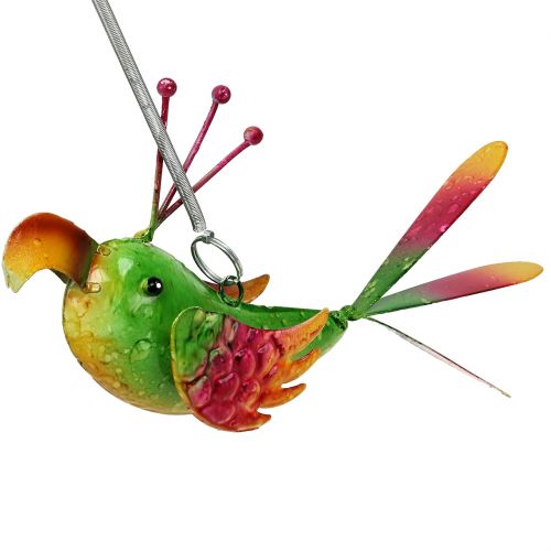 položky Vtáčik na zavesenie zelený, ružový, oranžový 18,5cm