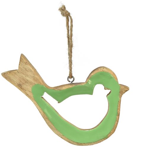 položky Dekorácia vtáčik drevený dekoračný vešiak zelený prírodný 15,5x1,5x16cm