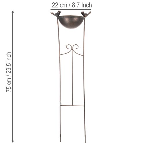položky Dekoratívna vtáčia vanička, kvetinová miska s mriežkou, nostalgický vzhľad, štýlový záhradný doplnok, 75 cm