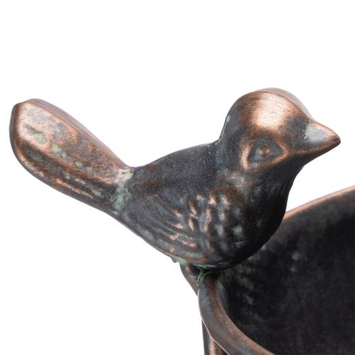 položky Dekoratívna vtáčia vanička, kvetinová miska s mriežkou, nostalgický vzhľad, štýlový záhradný doplnok, 75 cm