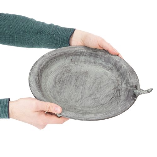 položky Dekoratívna vtáčia miska s jemným listovým vzorom vo vintage štýle, 74 cm