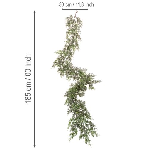 Girlanda z umelého borievky, vianočná dekorácia na stôl alebo okno, 185 cm | Floristik24.sk