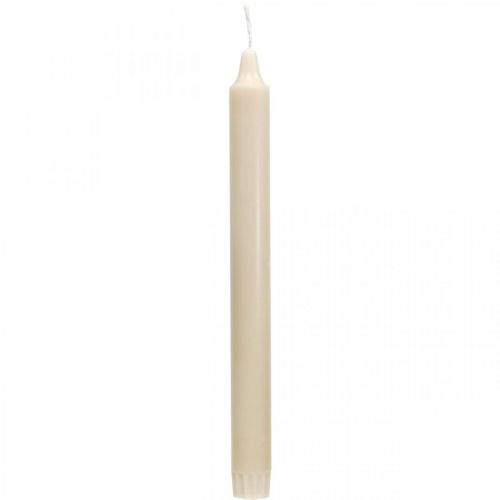 Floristik24 PURE voskové sviečky tyčinkové sviečky krémové Sahara 250/23mm prírodný vosk 4 kusy