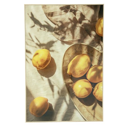 Floristik24 Nástenná dekorácia obraz s citrónmi letná dekorácia na zavesenie 40x60cm