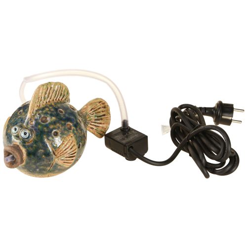 položky Postavička chrliče Keramická ryba Modrohnedá 20×11×13,5cm