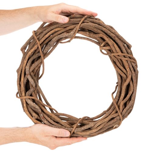 Veniec z prírodného vŕbového prútika ako remeselný veniec do kvetinárstva, 40 cm | Floristik24.sk