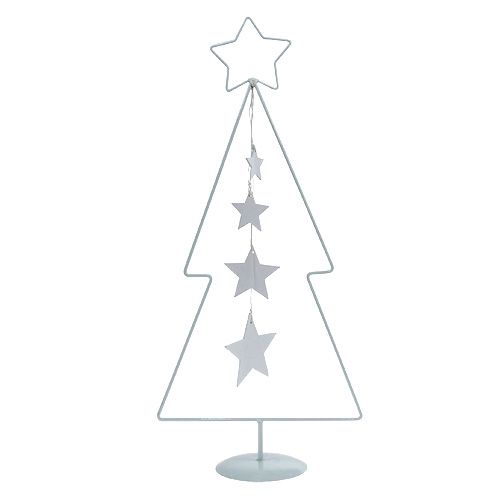 Floristik24 Vianočný stromček kovový biely V53,5cm
