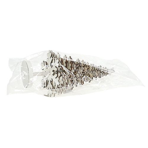 Floristik24 Vianočný stromček snehové vločky biele 25cm