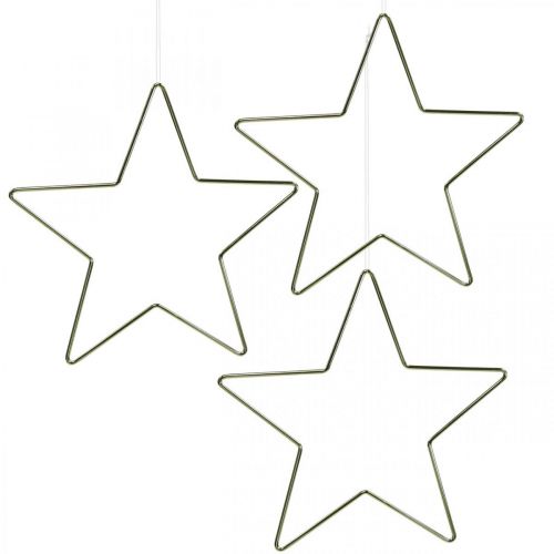Floristik24 Vianočná dekorácia kovová hviezda zlatý prívesok hviezda 15cm 6ks