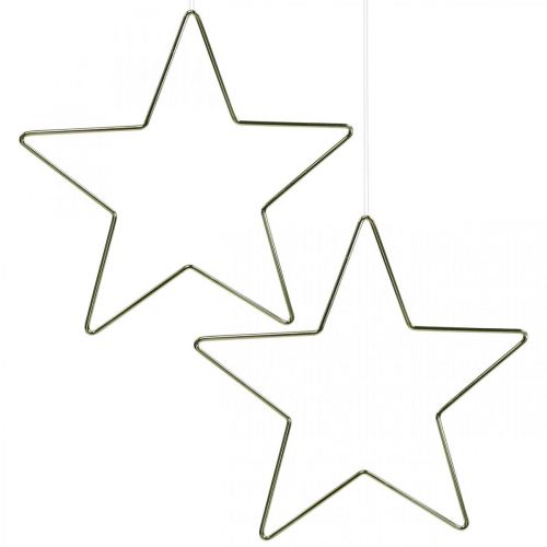 položky Vianočná dekorácia kovová hviezda zlatá dekorácia prívesok hviezda 20cm 6ks