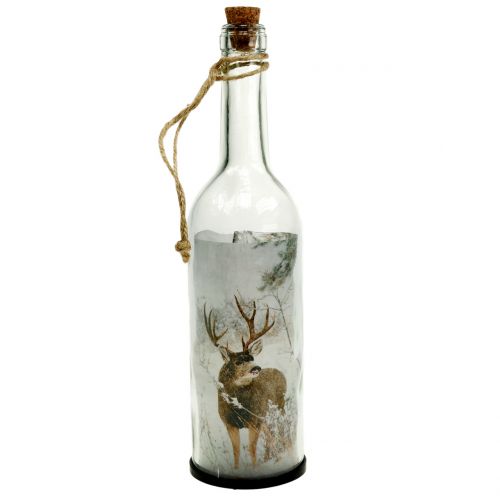 Floristik24 Vianočná dekorácia fľaša so svetielkami 30cm