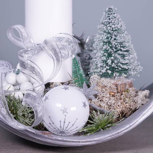 položky Vianočná dekorácia Vianočný stromček zasnežený 10cm 8ks