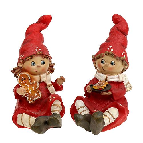 Floristik24 Vianočná figúrka detská 11cm červená 2ks
