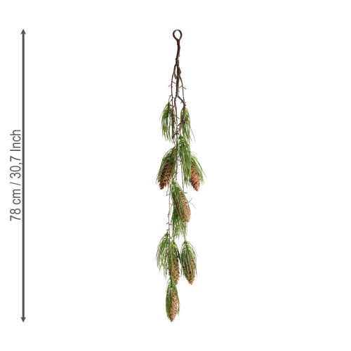 položky Umelý vianočný veniec s borovicovými šiškami na slávnostnú dekoráciu