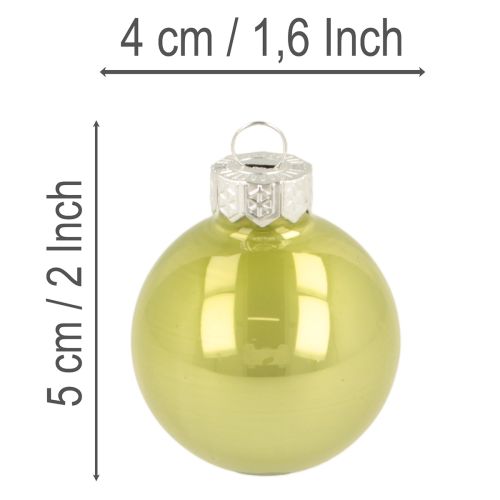 Sada vianočných ozdôb na stromček, farebné vianočné gule, lesklé, 40 mm, 24 kusov | Floristik24.sk