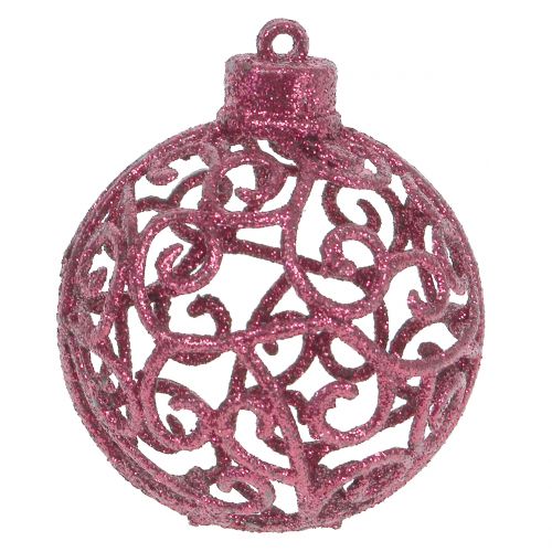 položky Vianočná guľa ružová Ø6cm 16ks