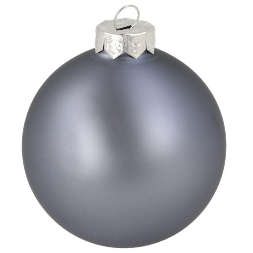 položky Sada modro-strieborných sklenených guľôčok – matné a lesklé, sklenené dekorácie na zimné kvetinové aranžmány, 7,5 cm, 12 kusov