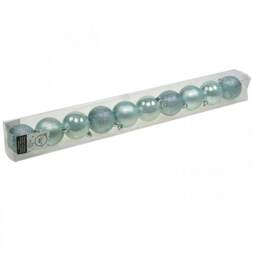 položky Vianočné gule plastové svetlomodrá mix Ø6cm 10 ks