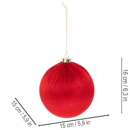 Veľká červená vianočná guľa na zavesenie, 15 cm, 3 kusy | Floristik24.sk