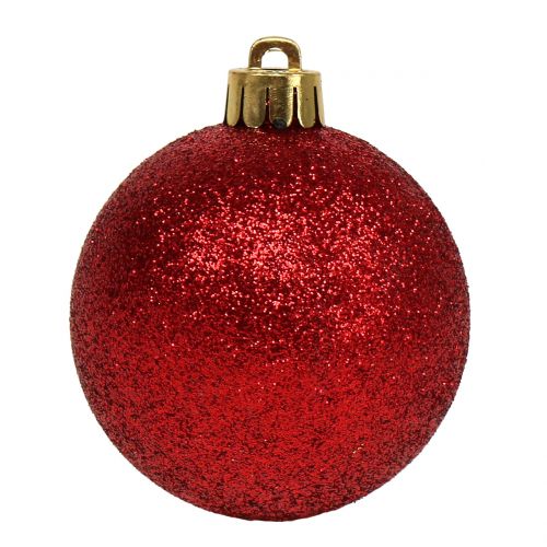 položky Vianočná guľa mix triedená červená Ø3,5cm - Ø5,5cm 30ks