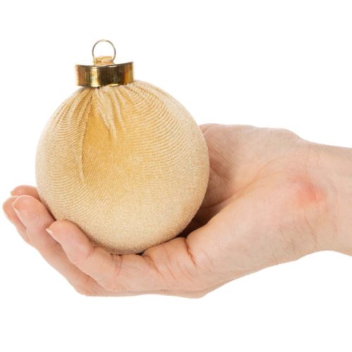 Vianočné gule, zamatový vzhľad, mix teplých farieb, 8 cm, 12 kusov | Floristik24.sk