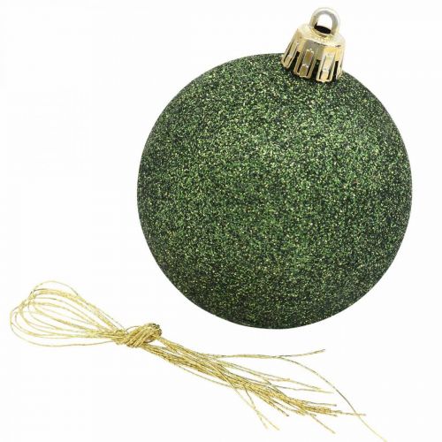položky Vianočné gule, adventné ozdoby, ozdoby na vianočný stromček oranžová/zlatá/zelená Ø5,5cm plast 10 kusov