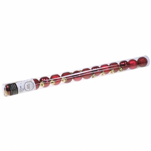 položky Vianočné ozdoby na stromček Vianočná guľa červená 3 cm 14 kusov