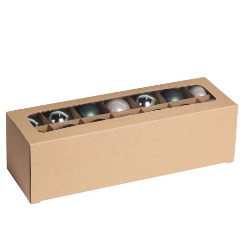 položky Vianočné gule sklenené gule na stromček zelená šedá 4cm 24 ks