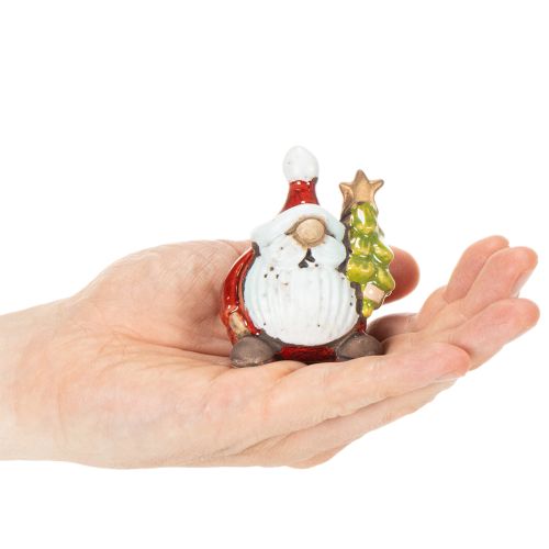 Figúrka Santa Clausa s vianočnou ozdobou na stromček, 7 cm, 2 kusy | Floristik24.sk