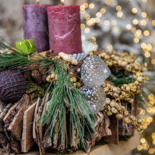 položky Vianočné ozdoby sklenená dekorácia cibuľa číry diamant Ø5,5cm 9 ks