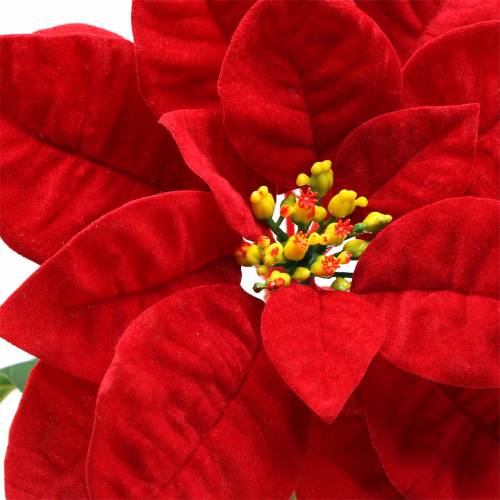 položky Poinsettia umelý kvet červený 67cm