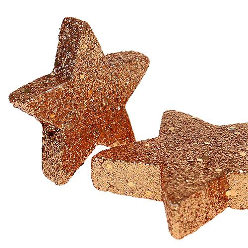položky Vianočné hviezdy medené trblietavé hviezdy rozptylová dekorácia 40 kusov