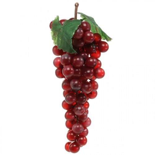 Floristik24 Ozdobné hrozno červené Umelé hrozno ozdobné ovocie 22cm