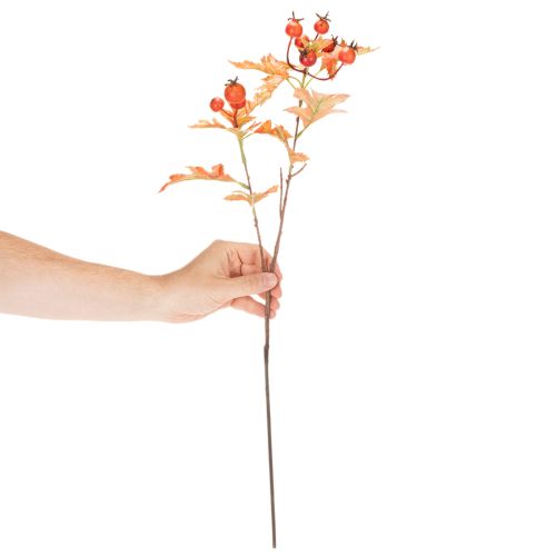 Umelá vetvička hlohu s listami a bobuľami, 62 cm | Floristik24.sk
