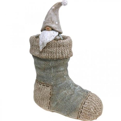 Floristik24 Gnome pančucha Vianočná Gnome sivobiela V22cm
