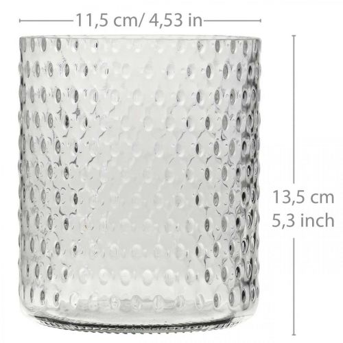 položky Lampáš sklo, váza na kvety, sklenená váza okrúhla Ø11,5cm V13,5cm